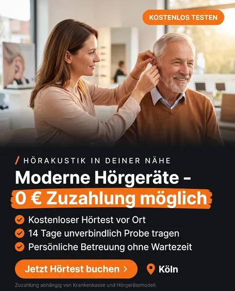 Anzeige Hörakustik, Vorlage Angebot + Vorteile